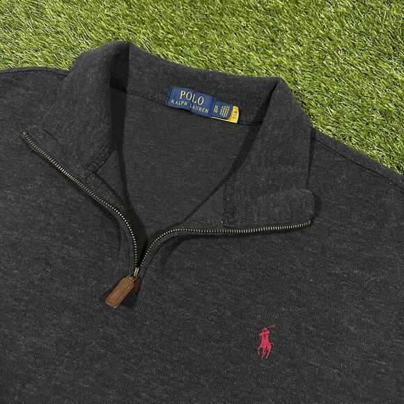 Vintage Polo Ralph Lauren Long Sleeve Pullover Quarter Zip - Picture 2 of 2